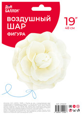 Шар К Фигура, Цветок, Камелия, Кремовый, 19''/48 см, 1 шт.