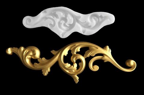 Силиконовый молд № 2038-1 Орнамент большой