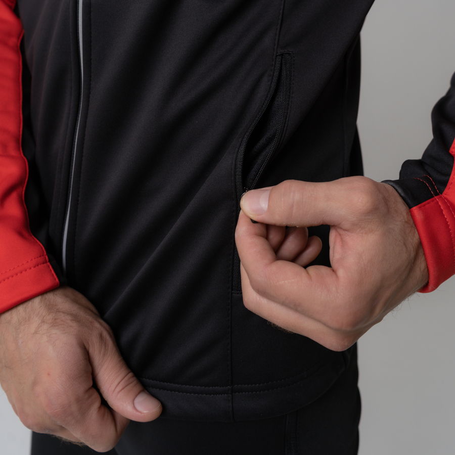 Мужской утепленный лыжный костюм Nordski Active Base red-black - 5