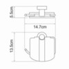 WasserKRAFT Donau K-9425 Держатель туалетной бумаги, цвет: хром
