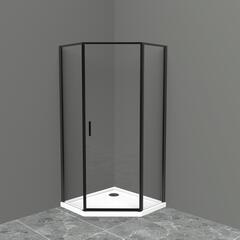 BelBagno Uno-195 UNO-195-P-1-100-C-NERO Душевой уголок пятиугольный, 100x100, цвет: чёрный фото