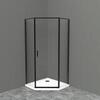BelBagno Uno-195 UNO-195-P-1-100-C-NERO Душевой уголок пятиугольный, 100x100, цвет: чёрный
