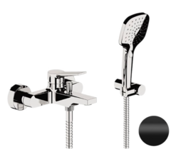Remer Slash & Dot SL02NO Смеситель для ванны с душевым набором, цвет: черный матовый фото