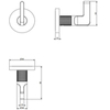 Gessi Inciso 58263#246 Запорный кран для термостатического смесителя высокой производительности, резьба 3/4"(внешняя часть), цвет: золото