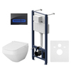 Am.Pm IS450A38.CCC50A Инст с клав Touchless Pro стекло. чёрн с подв унит Inspire V2.0 FlashClean с эл биде