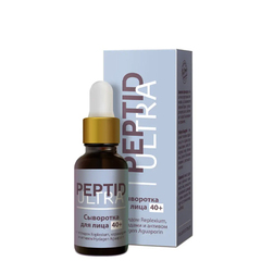 Сыворотка для лица Peptide Ultra 40+ с пептидом Replexium керамидами и активом Hydagen Aquaporin ТМ Крымская живая косметика