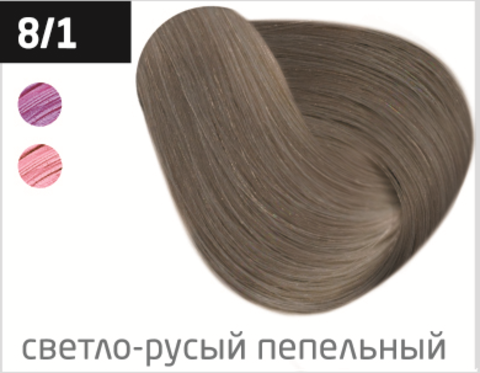 OLLIN performance 8/1 светло-русый пепельный 60мл перманентная крем-краска для волос