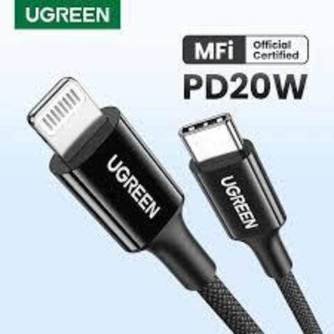 Кабель UGREEN US532 (90493) Lightning To USB-C PD Charging Cable 1м, черный