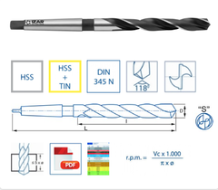Сверло по металлу с к/х DIN345N Ref. 1110 23мм К/М 2 HSS IZAR Арт. 14642