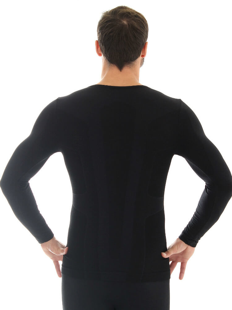 Термобелье мужское Brubeck Comfort Wool рубашка черная - 6