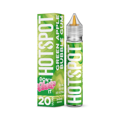 Жидкость HOTSPOT DONT Chew It Salt 2.0% Ultra 30 ml Green Apple Bubble Gum - Жвачка Кислое яблоко