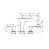 Hansgrohe PuraVida 15448400 Смеситель для раковины 145 мм, на 3 отв. (внешняя монтажная часть) *СНЯТ*