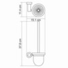 WasserKRAFT Donau K-9427 Туалетный ершик, цвет: хром