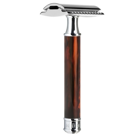Бритва для бритья Muhle r108 closed comb,ручка смола черепаховый цве