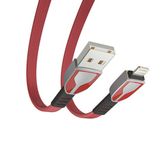 Кабель для зарядки BY Графика iP, 2.4А, 1м, красный