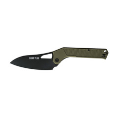 Фото Складной нож Ontario Camp Plus EDC Linerlock, сталь 420, рукоять термопластик GRN, зеленый