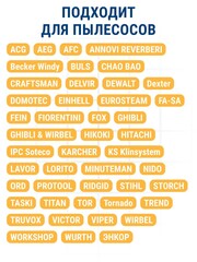 Мешки ПРАКТИКА для пылесосов KARCHER NT 25/1, EINHELL, DEWALT и др., до 30л, синтетика, уп. 2шт (792-261)