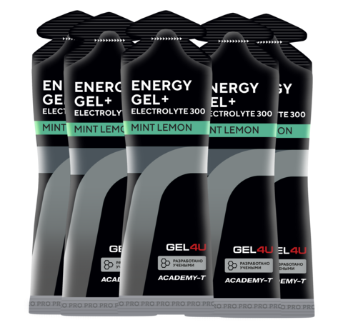 Набор энергетических гелей с электролитами GEL4U Energy GEL 60 г лимон-мята