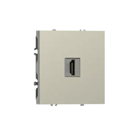 Розетка с разъёмом HDMI 2.0a, черный, шампань DONEL S08