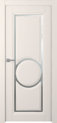Дверь Аурум 3R / Цвет Эмаль жемчуг / Мателюкс белый каленый / Двери Belwooddoors