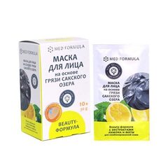 Маска для лица на основе грязи Сакского озера Med Formula - «Beauty-формула» для комбинированной кожи ТМ Мануфактура Дом Природы