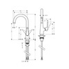 Hansgrohe Talis M51 72814000 Смеситель для кухни с С-образным изливом