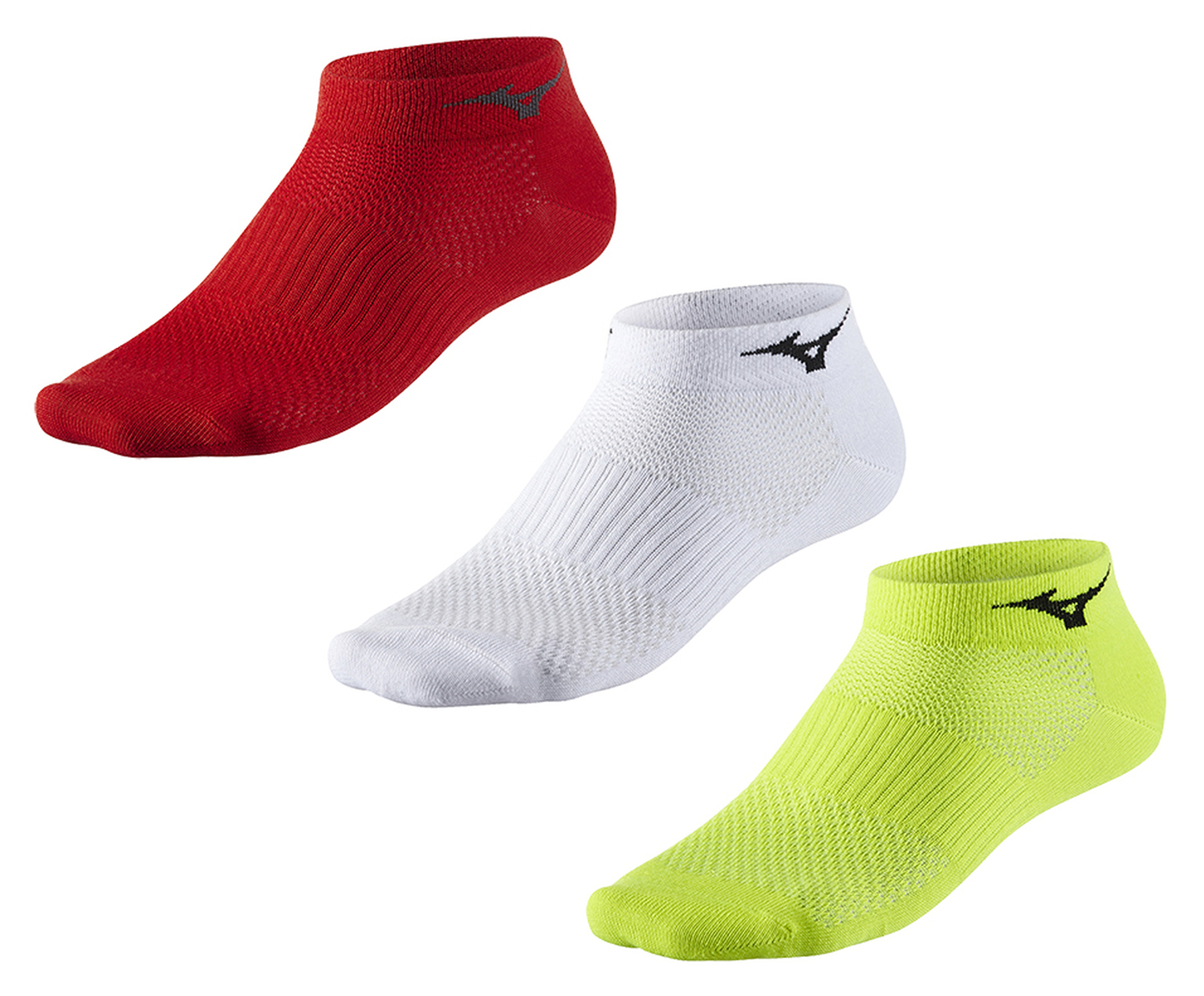 Комплект носков Mizuno Training Mid 3P красный-белый-желтый
