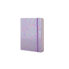 
          Записная книжка, А7, Alingar, 7БЦ, ПВХ (голография), на резинке, клетка, 96 л., "Разводы", сиреневый