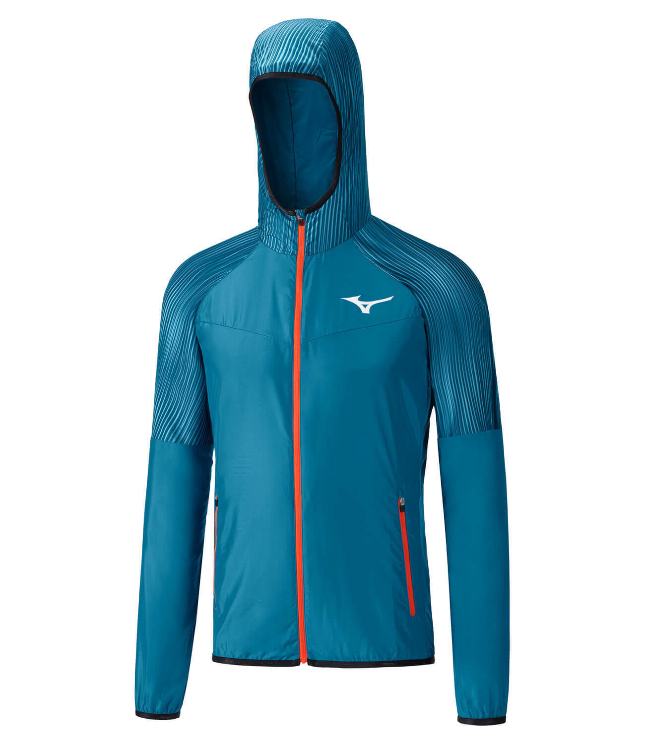 Mizuno Printed Hoodie Impulse Core костюм для бега мужской синий-черный - 2