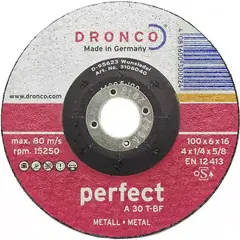 Шлифовальный диск A30T 100х6 Dronco 3106040