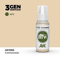 Акриловая краска AK Interactive Cremeweiss 3GEN AFV, 18мл