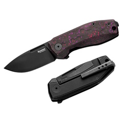 Фото Складной нож LionSteel NANO Purple Haze, сталь MagnaCut, рукоять карбон/титан