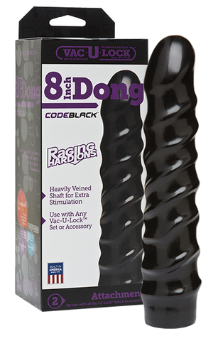 Насадка фаллоимитатор черная 8 Vac-U-Lock CodeBlack
