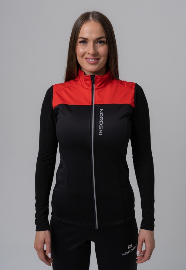 Nordski Active лыжный жилет женский red-black