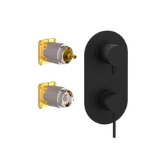 Remer X Style X92KBNO Смеситель для ванны/душа на 2 потока скрытый монтаж (заказывать совместно с rrbox92), цвет: черный матовый фото