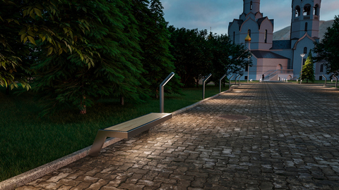 Bench AVENUE with lights