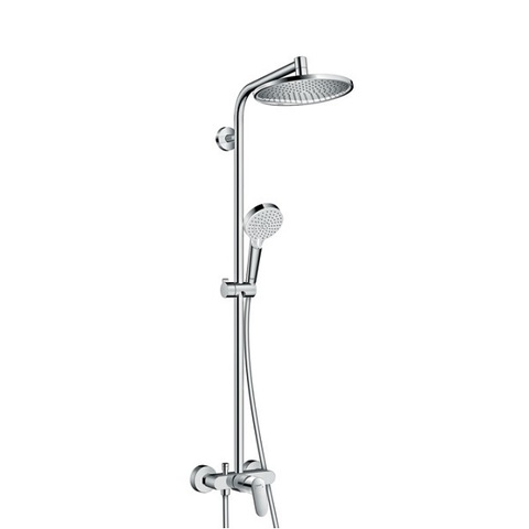 Hansgrohe Crometta S 27269000 Душевая система внешнего монтажа со смесителем 119,1 см с верхней лейкой 24х24 см