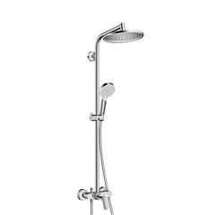 Hansgrohe Crometta S 27269000 Душевая система внешнего монтажа со смесителем 119,1 см с верхней лейкой 24х24 см фото