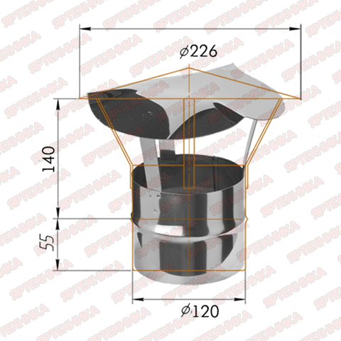 Зонт-К d120мм (430/0,5мм) Ferrum в интернет-магазине ЯрТехника