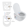 BelBagno Uno BB3105CHR-BS/SC Унитаз подвесной в комплекте с сиденьем с функцией биде и смесителем, цвет: белый