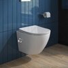 BelBagno Uno BB3105CHR-BS/SC Унитаз подвесной в комплекте с сиденьем с функцией биде и смесителем, цвет: белый