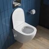 BelBagno Uno BB3105CHR-BS/SC Унитаз подвесной в комплекте с сиденьем с функцией биде и смесителем, цвет: белый