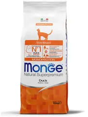 Monge Cat Monoprotein Sterilised корм для стерилизованных кошек с уткой 10 кг