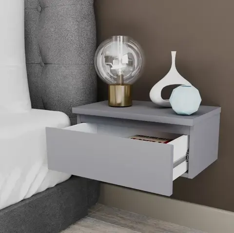 Тумба подвесная Варма 1, 50*21*30 см, серый