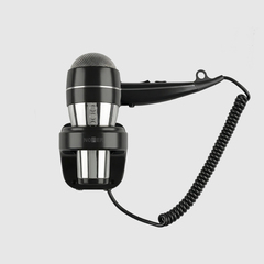 Nofer HOTELline 02058.S Фен настенный с антивандальной защитой 1800 W черный/матовый фото