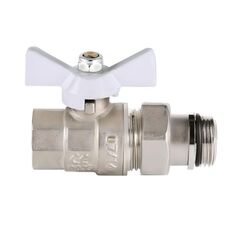 ViEiR шаровой кран со сгоном НР-ВР бабочка 1/2" усиленный, с уплотнением (VR204-01A)