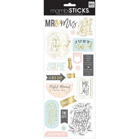 Стикеры ацетатные  mambi Specialty Stickers Mr and Mrs 13х30 см