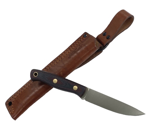 Нож Slender S, N690, микарта красно-черная, насечка, 211.0954