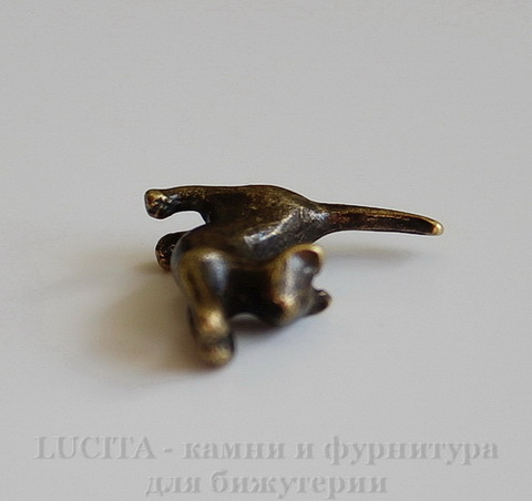 Подвеска 3D "Кошка" 16х16х5 мм (цвет - античная бронза)
