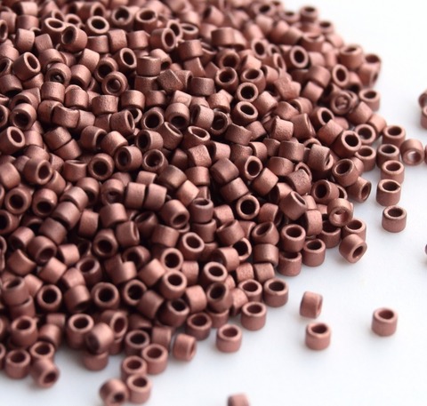 DB-0340 Бисер цилиндрический Миюки делика 11/0 Медь матовая /Miyuki delica 11/0 Plated Matte Copper